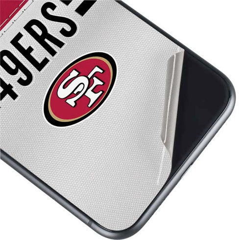NFL San Francisco 49ers White Striped iPhone 11 Skin